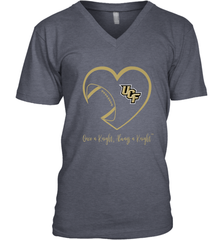 UCF Knights Football Inside Heart  Team  Apparel Men's V-Neck Men's V-Neck - HHHstores