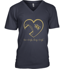 UCF Knights Football Inside Heart  Team  Apparel Men's V-Neck Men's V-Neck - HHHstores