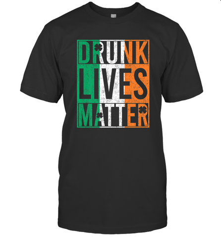 Drunk Lives Matter Irish Flag St Patricks Day Men's T-Shirt Men's T-Shirt / Black / S Men's T-Shirt - HHHstores