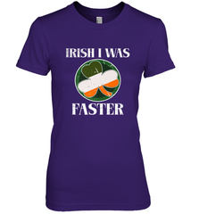 Irish I Was Faster Funny Running St Patricks Day Women's Premium T-Shirt Women's Premium T-Shirt - HHHstores