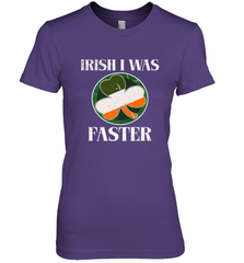 Irish I Was Faster Funny Running St Patricks Day Women's Premium T-Shirt Women's Premium T-Shirt - HHHstores