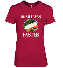 Irish I Was Faster Funny Running St Patricks Day Women's Premium T-Shirt Women's Premium T-Shirt - HHHstores