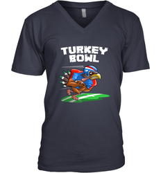 Cool Turkey Bowl _ Funny Thanksgiving Football Player Gift Men's V-Neck