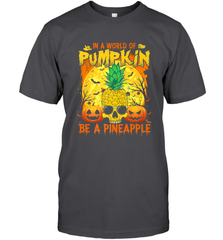 In A World Of Pumpkin Be A Pineapple Skull Halloween Funny Men's T-Shirt Men's T-Shirt - HHHstores