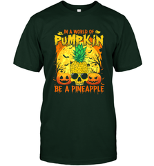 In A World Of Pumpkin Be A Pineapple Skull Halloween Funny Men's T-Shirt Men's T-Shirt - HHHstores