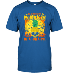In A World Of Pumpkin Be A Pineapple Skull Halloween Funny Men's T-Shirt Men's T-Shirt - HHHstores