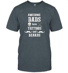 Awesome dads have tattoo and beards Happy Father's day Men's T-Shirt Men's T-Shirt - HHHstores