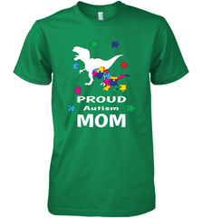 Proud Autism Mom T Rex Dinosaur Autism Awareness Men's Premium T-Shirt Men's Premium T-Shirt - HHHstores