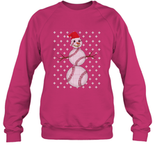 UGLY CHRISTMAS Baseball Snowman Holiday Santa Funny Men Gift Crewneck Sweatshirt Crewneck Sweatshirt - HHHstores