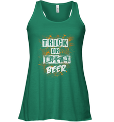Trick or Beer Funny Halloween Trick or Treat Women's Racerback Tank Women's Racerback Tank - HHHstores