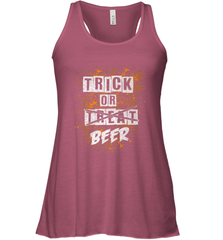 Trick or Beer Funny Halloween Trick or Treat Women's Racerback Tank Women's Racerback Tank - HHHstores