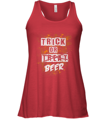Trick or Beer Funny Halloween Trick or Treat Women's Racerback Tank Women's Racerback Tank - HHHstores