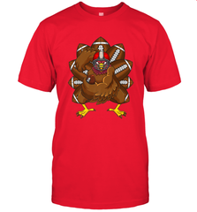 Cool Turkey Football Feathers Funny Thanksgiving Sports Men's T-Shirt Men's T-Shirt - HHHstores