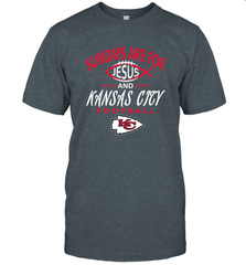 Sundays Are For Jesus and Kansas City Funny Football Men's T-Shirt Men's T-Shirt - HHHstores