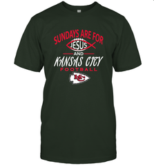 Sundays Are For Jesus and Kansas City Funny Football Men's T-Shirt Men's T-Shirt - HHHstores