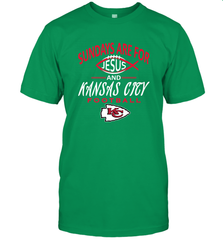 Sundays Are For Jesus and Kansas City Funny Football Men's T-Shirt Men's T-Shirt - HHHstores
