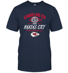 Sundays Are For Jesus and Kansas City Funny Football Men's T-Shirt Men's T-Shirt - HHHstores