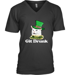 Git Drunk Funny Arguing Cat Meme St Patricks Day Men's V-Neck Men's V-Neck - HHHstores