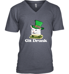 Git Drunk Funny Arguing Cat Meme St Patricks Day Men's V-Neck Men's V-Neck - HHHstores