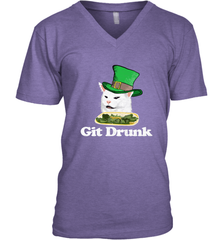 Git Drunk Funny Arguing Cat Meme St Patricks Day Men's V-Neck Men's V-Neck - HHHstores