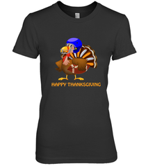 Cool Happy Thanksgiving Football Shirt Gobble Player Turkey Women's Premium T-Shirt Women's Premium T-Shirt - HHHstores