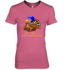 Cool Happy Thanksgiving Football Shirt Gobble Player Turkey Women's Premium T-Shirt Women's Premium T-Shirt - HHHstores