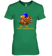 Cool Happy Thanksgiving Football Shirt Gobble Player Turkey Women's Premium T-Shirt Women's Premium T-Shirt - HHHstores