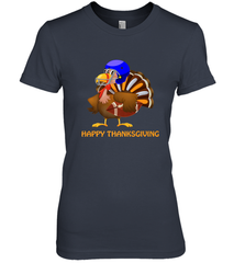 Cool Happy Thanksgiving Football Shirt Gobble Player Turkey Women's Premium T-Shirt Women's Premium T-Shirt - HHHstores
