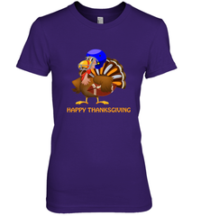 Cool Happy Thanksgiving Football Shirt Gobble Player Turkey Women's Premium T-Shirt Women's Premium T-Shirt - HHHstores