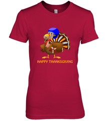 Cool Happy Thanksgiving Football Shirt Gobble Player Turkey Women's Premium T-Shirt Women's Premium T-Shirt - HHHstores