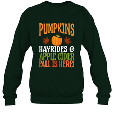Pumpkins Hayrides Apple Cider Fall Love Halloween Gift Crewneck Sweatshirt Crewneck Sweatshirt - HHHstores