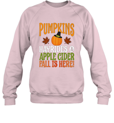 Pumpkins Hayrides Apple Cider Fall Love Halloween Gift Crewneck Sweatshirt Crewneck Sweatshirt - HHHstores