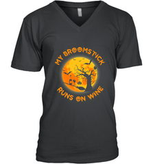 My Broomstick Runs On Wine Funny Halloween Costume Witch Men's V-Neck Men's V-Neck - HHHstores
