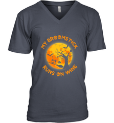 My Broomstick Runs On Wine Funny Halloween Costume Witch Men's V-Neck Men's V-Neck - HHHstores