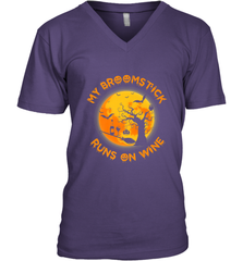 My Broomstick Runs On Wine Funny Halloween Costume Witch Men's V-Neck Men's V-Neck - HHHstores