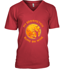 My Broomstick Runs On Wine Funny Halloween Costume Witch Men's V-Neck Men's V-Neck - HHHstores