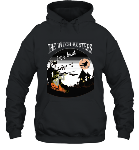 The wicth hunters  halloween Hooded Sweatshirt Hooded Sweatshirt / Black / S Hooded Sweatshirt - HHHstores