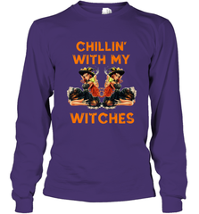 Cool Chillin With My Witches Halloween Costume Long Sleeve T-Shirt Long Sleeve T-Shirt - HHHstores