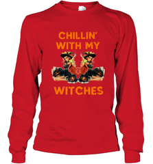 Cool Chillin With My Witches Halloween Costume Long Sleeve T-Shirt Long Sleeve T-Shirt - HHHstores