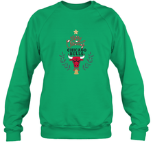 NBA Chicago Bulls Logo merry Christmas gilf Crewneck Sweatshirt Crewneck Sweatshirt - HHHstores