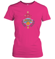 NBA New York Knicks Logo merry Christmas gilf Women's T-Shirt Women's T-Shirt - HHHstores