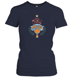 NBA New York Knicks Logo merry Christmas gilf Women's T-Shirt