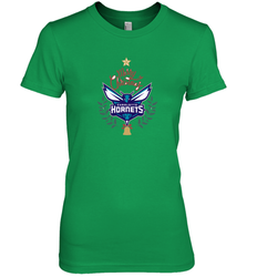 NBA Charlotte Hornets Logo merry Christmas gilf Women's Premium T-Shirt