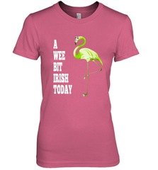 A Wee Bit Irish Today Flamingo St. Patrick's Day Women's Premium T-Shirt Women's Premium T-Shirt - HHHstores