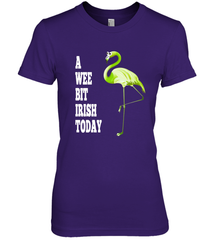 A Wee Bit Irish Today Flamingo St. Patrick's Day Women's Premium T-Shirt Women's Premium T-Shirt - HHHstores