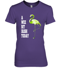 A Wee Bit Irish Today Flamingo St. Patrick's Day Women's Premium T-Shirt Women's Premium T-Shirt - HHHstores