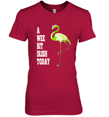 A Wee Bit Irish Today Flamingo St. Patrick's Day Women's Premium T-Shirt Women's Premium T-Shirt - HHHstores