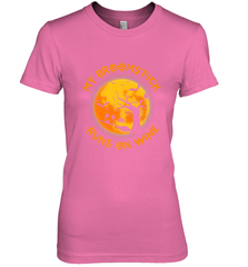 My Broomstick Runs On Wine Funny Halloween Costume Witch Women's Premium T-Shirt Women's Premium T-Shirt - HHHstores