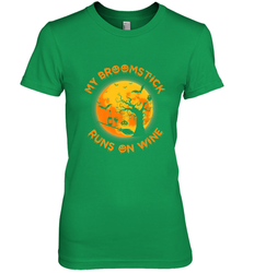 My Broomstick Runs On Wine Funny Halloween Costume Witch Women's Premium T-Shirt
