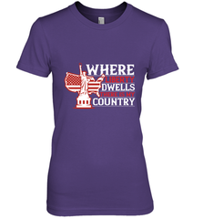 Where liberty dwells, there is my country 01 Women's Premium T-Shirt Women's Premium T-Shirt - HHHstores